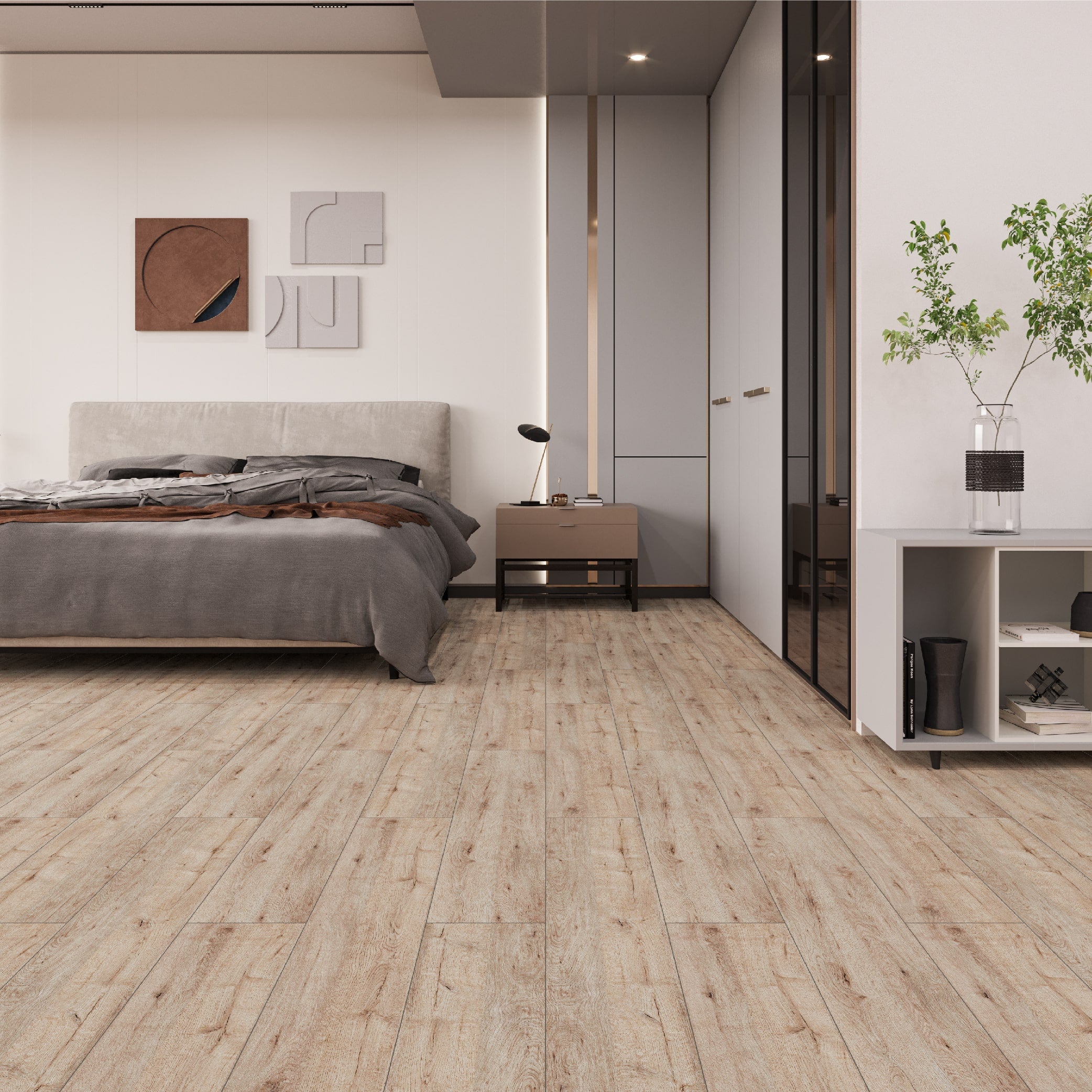 Pavimento Laminado Stepclick 8MM Carvalho Benfica Biselado